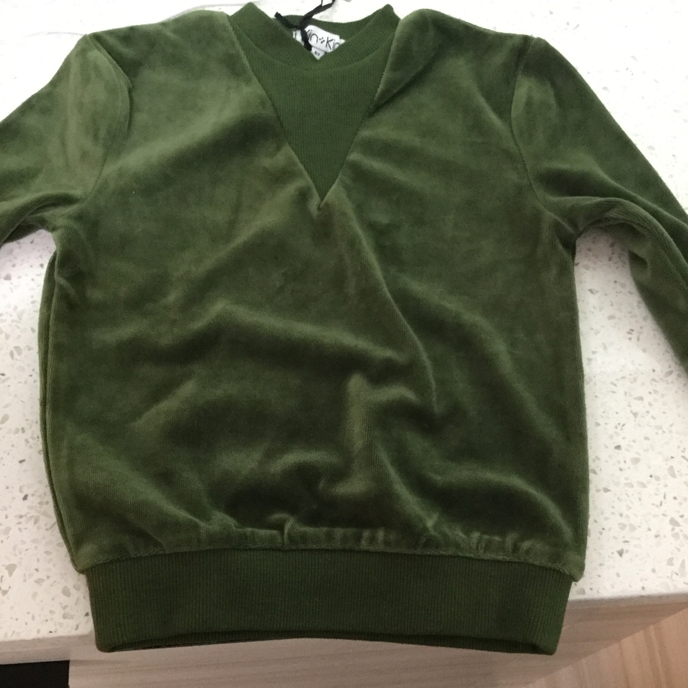 Kinkin green velour sweatshirt